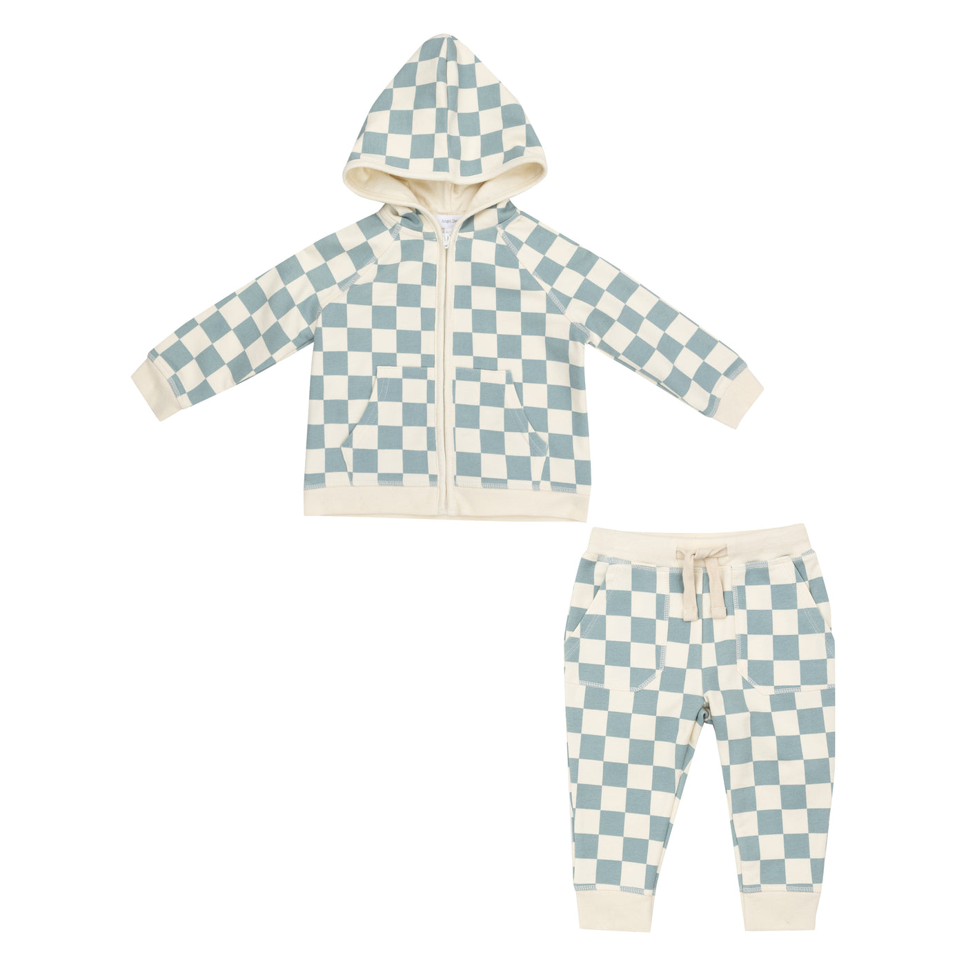 Checkerboard Gray Mist -  Hoodie And Jogger