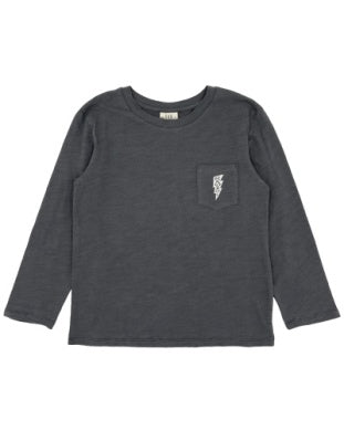 Waves 4 Days L/S Tee | Charcoal