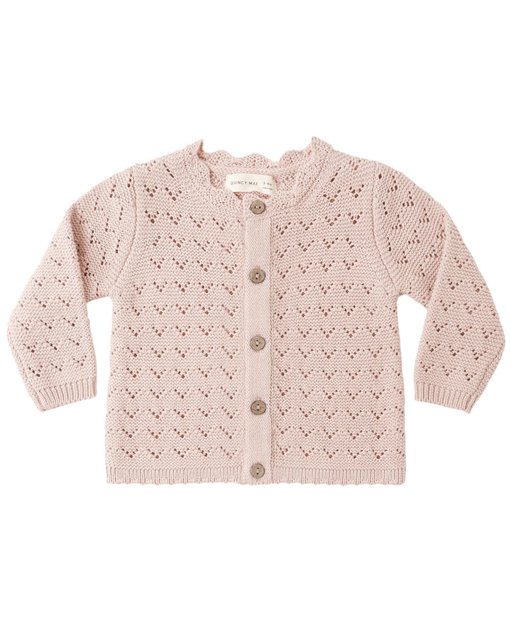 Scalloped Cardigan || Blush