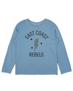 East Coast L/S Tee | Washed Indigo