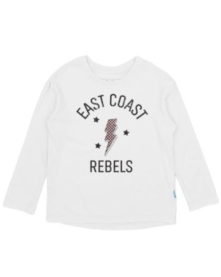 East Coast Rebels L/S Kora Tee | White