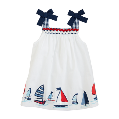 Sailboat Poplin Dress