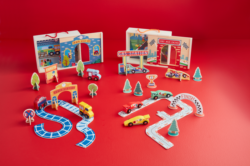 Race Track Wood Play Set