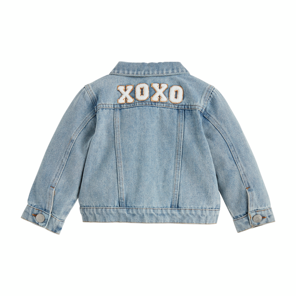 GLITTER PATCH DENIM JACKET
