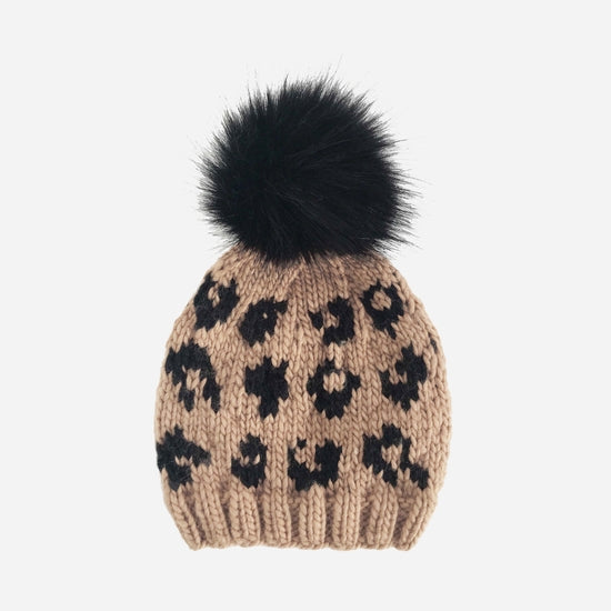 Cheetah Kids & Baby Hat latte/black