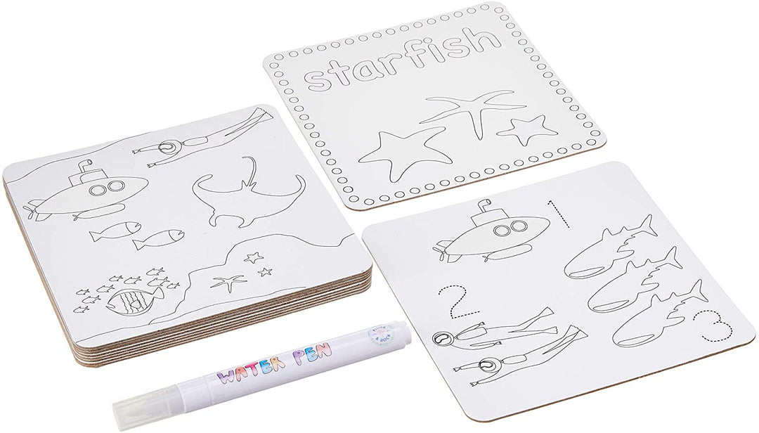 Deep Sea Color-In Cards