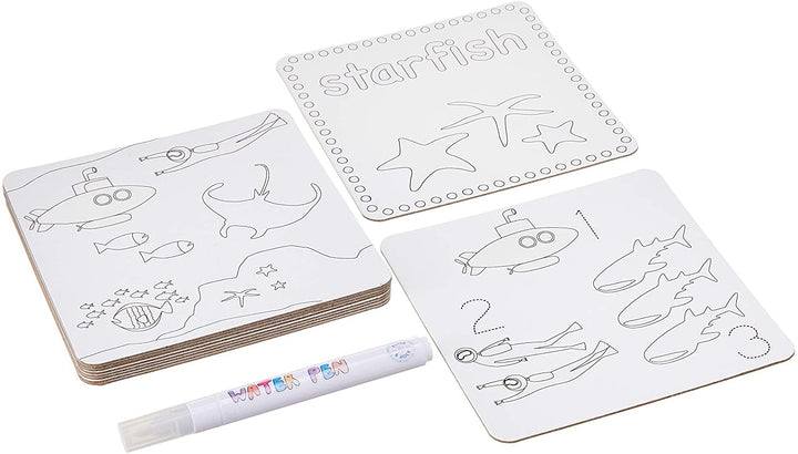 Deep Sea Color-In Cards