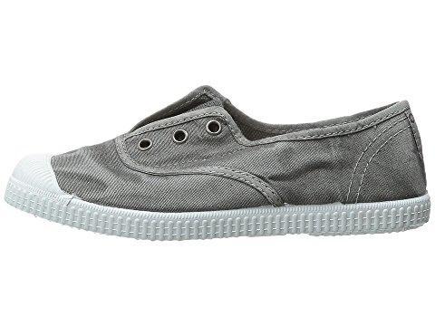 Cienta Washed Light Grey Canvas Laceless Sneaker