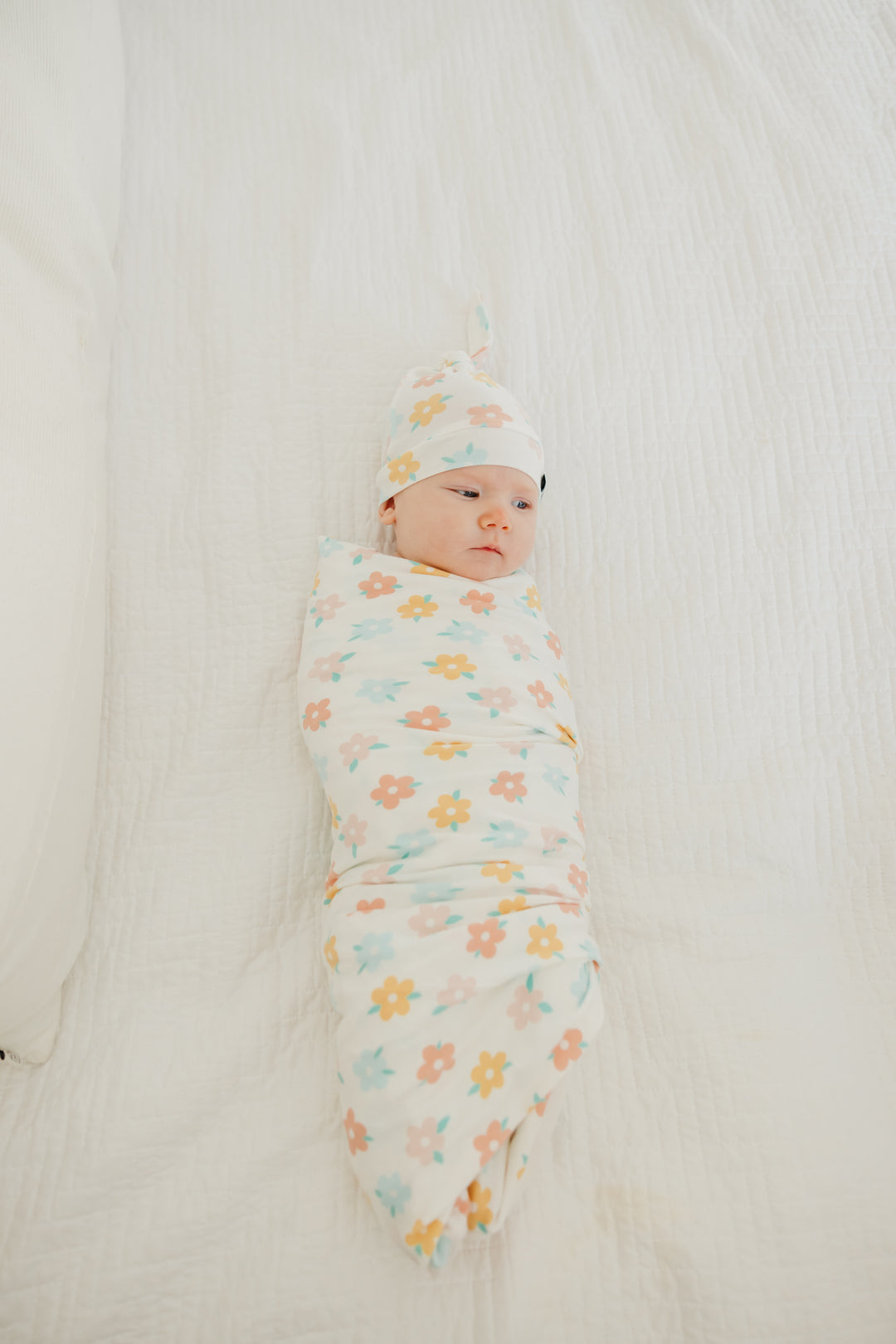 Daisy Knit Swaddle Blanket