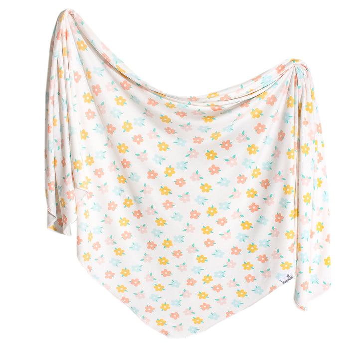 Daisy Knit Swaddle Blanket