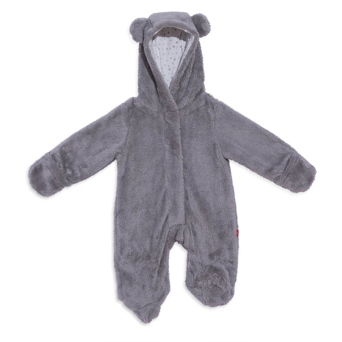 Minky Magnetic Bear Suit in Drizzle