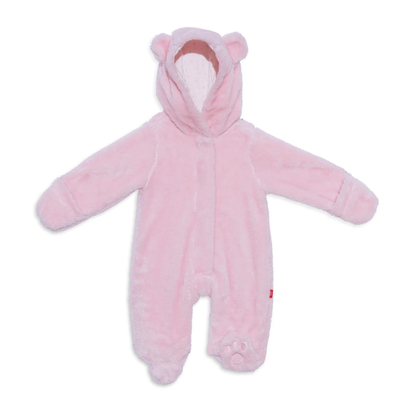 Minky Magnetic Bear Suit in Pink