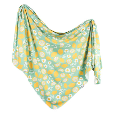 Lemon Knit Swaddle Blanket