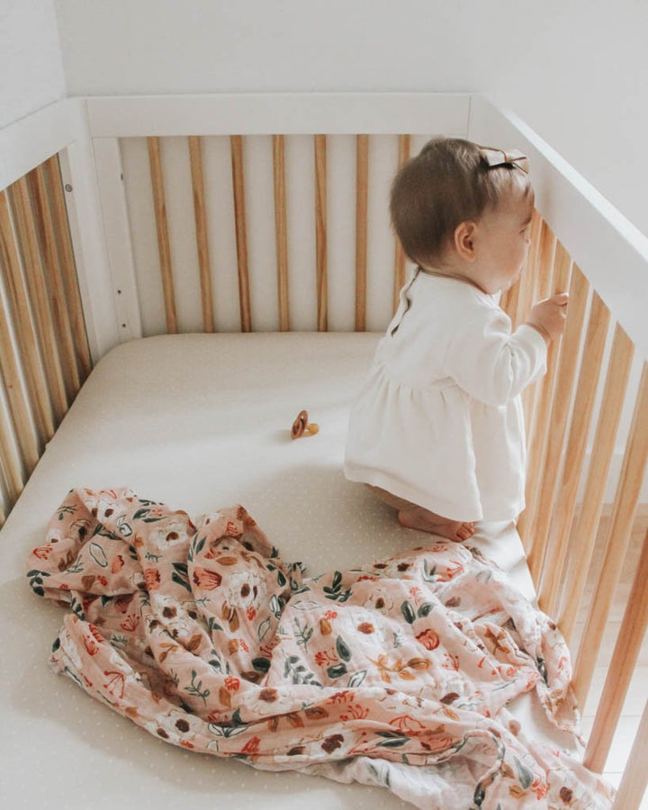 Vintage Floral Muslin Blanket Set