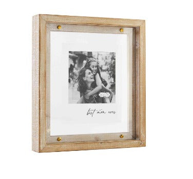 Mom/Dad Wood & Brass Frame