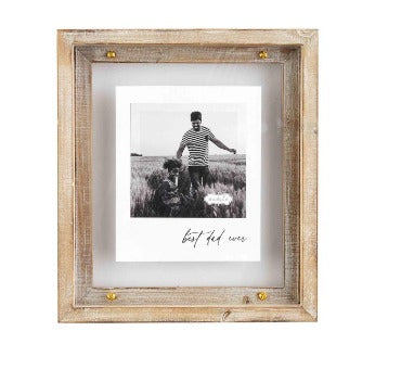 Mom/Dad Wood & Brass Frame