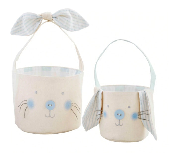 Canvas Bunny Baskets/Blue