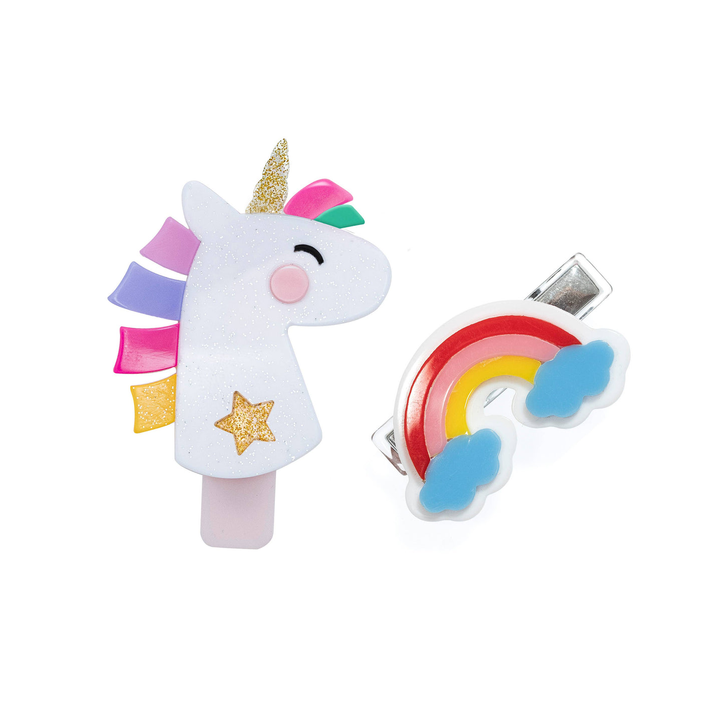 Unicorn/Rainbow Clip Set