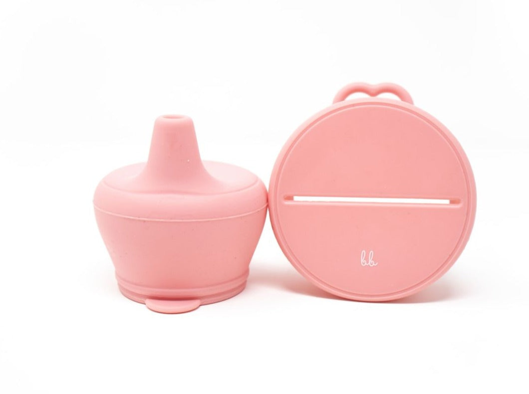 Dusty Rose Silicone Snack & Sippy Lids