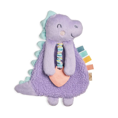 Itzy Love Lilac Dino Plush With Silicone Teether Toy