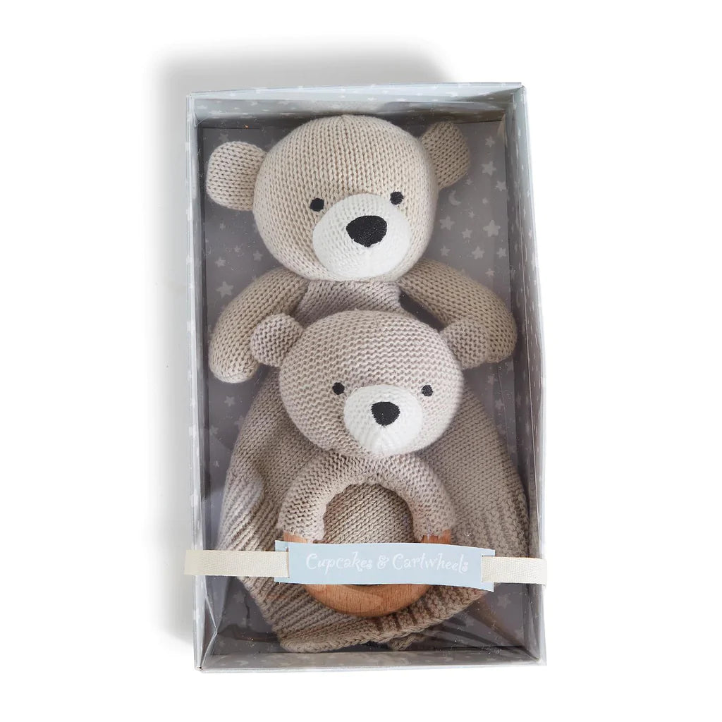Oh So Beary Sweet Snuggle and Rattle Set