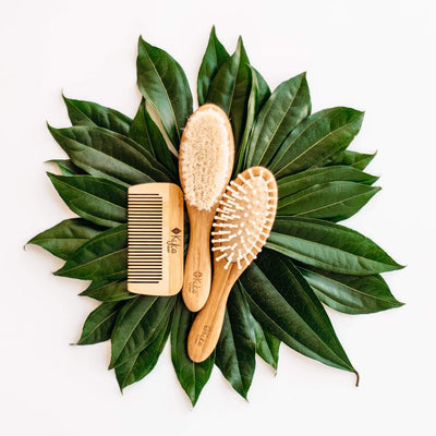 Bamboo Hair Brush & Comb Set