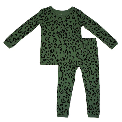 Toddler Pajama Set in Hunter Leopard